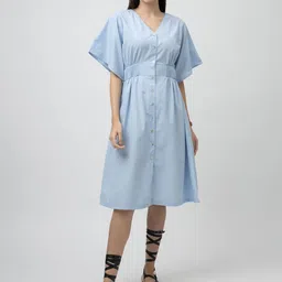 7OUNCE Flared Sleeve A-Line Dress-picture-10