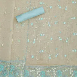 Soch Floral Embroidered Thread Work Unstitched Dress Material image 2