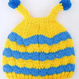 Flaunt Chic Star Bee Woolen Cap - Yellow image 3
