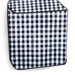 The Furnishing Tree Washing Machine Cover Gingham Pattern Black & White Compatible for Whirlpool 7. image 2