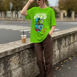 Dagcros Women Printed Cotton Oversized T-shirt-image-13