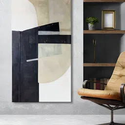 999Store Black & White Canvas Abstract Wall Paintings image 1