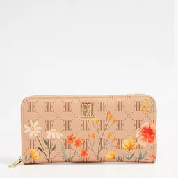 ELLE Women Floral Printed PU Zip Around Wallet-image-98