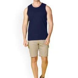 SLOWLORIS Pack Of 2 Printed Round Neck Cotton Gym Vests image 4