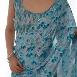 here&now Party Wear Saree for Women image 4