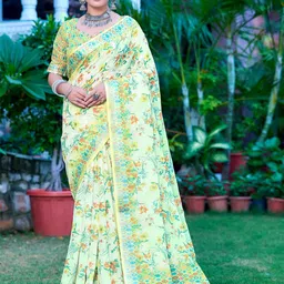 Anouk Floral Printed Woven Design Saree-picture-13