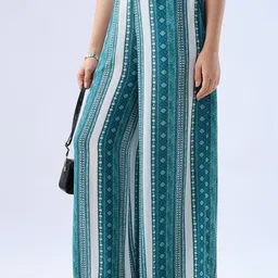 Mystere Paris Women Ethnic Motifs Printed Flared Palazzos image 5