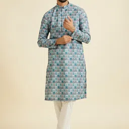 Manyavar Men Printed Regular Kurta with Pyjama-picture-23