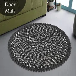 Aura 6-Pcs Red & Grey Spiral Round Doormat image 4