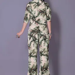 Moda Rapido Printed Shirt-Collared Top With Trouser Co-Ords image 5