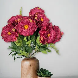 ARTSY Maroon 1 Pieces Hydrangea Artificial Flower image 3