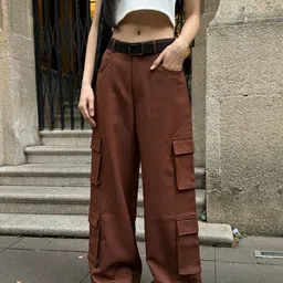 Off Duty India Mid-Rise Cargos Trousers-picture-19