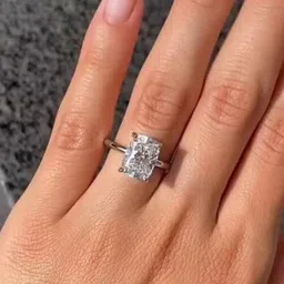 jalash 2.5 Cts Moissanite Solitaire Engagement Ring 925 Sterling Silver Sterling Silver Moissanite Sterling Silver Plated Ring image 3