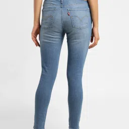 levi's Women's 710 Blue Skinny Fit Mid Rise Jeans image 3