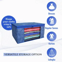 Kuber Industries Blue & Orange 12 Pieces Printed Drawer Organisers image 4