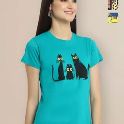 Metronaut Women Typography 3 Printed Applique T-shirt-picture-11