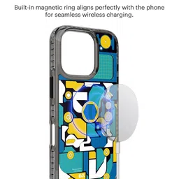 DailyObjects Geometric Printed iPhone 16 Pro Back Case Mobile Accessories image 4
