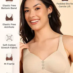 Tweens Invisi-Fit Lightly Padded Cotton Bonded Seamless Minimiser Bra image 4