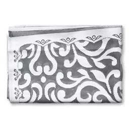 Kuber Industries White Floral Cotton 4-Seater Table Cover image 3