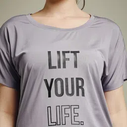 MKH Elevated Essentials Typography Printed Round Neck Relaxed Fit T-shirt image 4