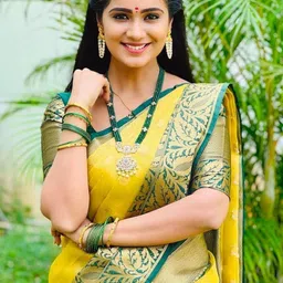 CaniBani Woven Design Zari Silk Blend Banarasi Saree image 3