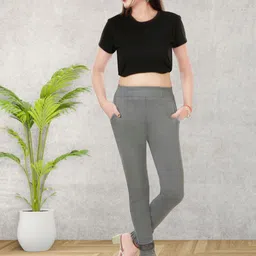 Fessist Women Relaxed Slim Fit Easy Wash Pleated Trousers image 4