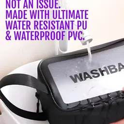 MATRA Black & Transparent Water Resistant Large Makeup Organiser image 2