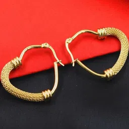 j & c fashion arena Stainless Steel Anti Tarnish Golden Western Earrings image 4