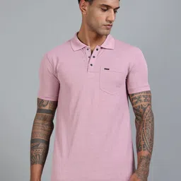 BLUE ARC Men Self Design Polo Collar Cotton T-shirt-picture-15