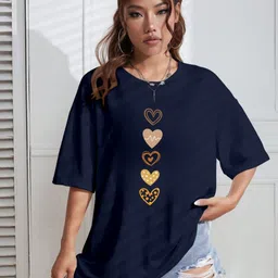 AAHWAN Women Printed Applique T-shirt-image-79