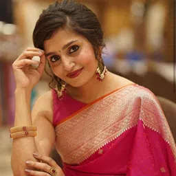 YAMUNE Woven Design Zari Pure Silk Banarasi Saree image 4