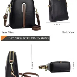 ADISA PU Half Moon Sling Bag image 5