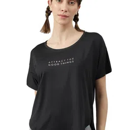 MKH Women Typography Printed Dri-FIT T-shirt-image-83