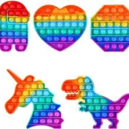 pop it fidget toys, pop it fidget toy set | pop its fidget toys, fidget toys pop it rainbow Pack of 5-image-23