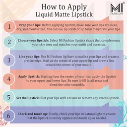 MI FASHION Set of Liquid Lipstick 3.5ml - 03 & Creamy Matte Lipstick 3.5g - 19 image 3