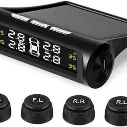 ausha Digital Tire Pressure Gauge Tyre Pressure Monitoring System TPMS with Solar Charging and External Sensors-picture-9
