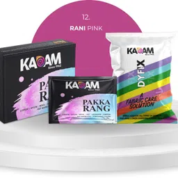 kadam Pakka Rang Permanent Fabric Dye Colour | Shade No.12: rani Pink | 25g Pack-picture-15