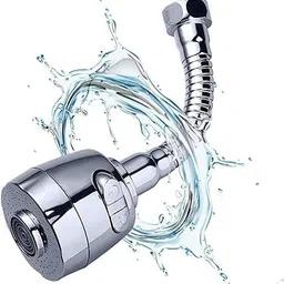 snehshyam by snehshyam Stainless Steel Turbo Flex 360 Flexible Water Saving Flexible Water Saving Chrome Sprayer Water Aerator Foam Flow Faucet image 3