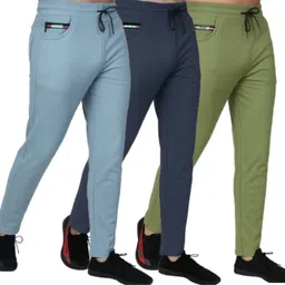 roar fit Pack of 3 Men Solid Multicolor Track Pants-picture-40