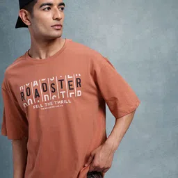 The Roadster Life Co. Printed Drop-Shoulder Sleeves Pure Cotton Oversized T-shirt-picture-10