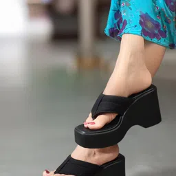 Carlton London Women Open Back Wedge Sandals image 1