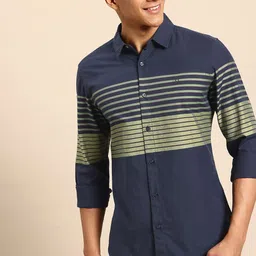 United Colors of Benetton Men Slim Fit Pure Cotton Striped Casual Shirt-picture-47