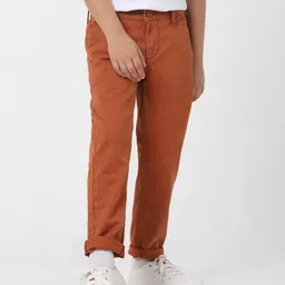 Jack & Jones Boys Brown Cotton Chinos-picture-25