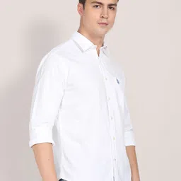 U.S. Polo Assn. Men White Casual Soft Oxford Shirt-picture-28