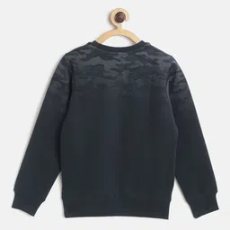 Monte Carlo Boys Navy Blue & White Typography Print Sweatshirt image 3