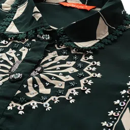 Indo Era Floral Printed Sequinned Kurta with Trousers image 2