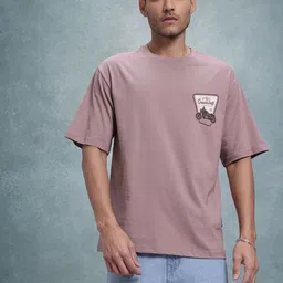 The Roadster Life Co. Printed Drop-Shoulder Sleeves Relaxed Fit Pure Cotton T-Shirt image 4