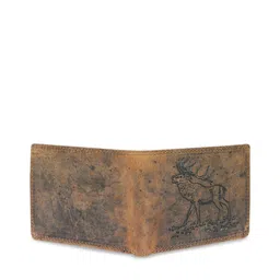 CALFNERO Men Brown Solid Two Fold Leather Wallet image 4