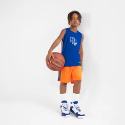 tarmak Kids' Sleeveless Basketball Jersey T500 - Blue image 4