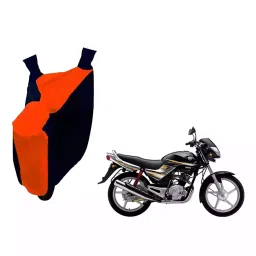 Auto Pearl Waterproof Two Wheeler Cover For Yamaha Libero G5 (Orange & Blue)-picture-37